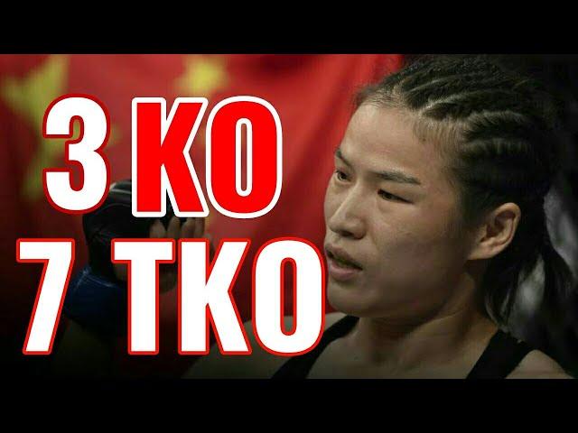 All 10 Zhang Weili Knockout's & TKO's in MMA Full Highlight