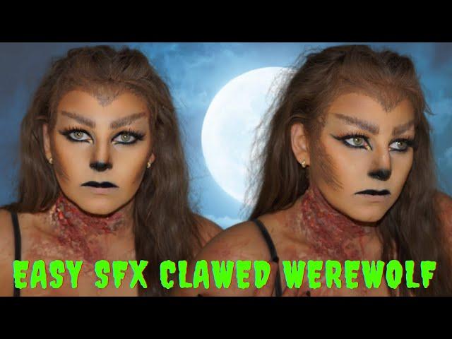 EASY CLAWED DIY SFX WEREWOLF HALLOWEEN MAKEUP TUTORIAL | weezasworld