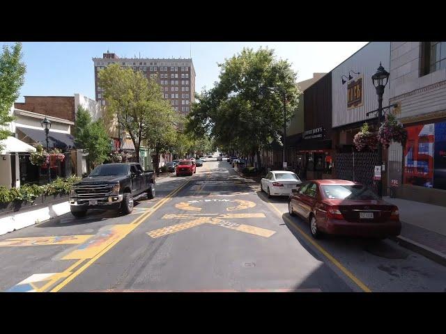 Drive of University of North Carolina and Downtown Greensboro, North Carolina