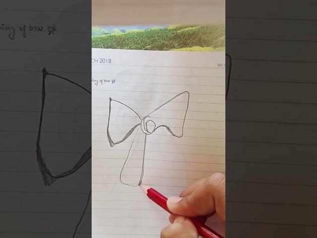 Beautiful Bow  #sketch #drawing #diary #drawing #catillustration #