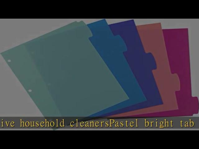 Avery Durable Plastic 5-Tab Write & Erase Big Tab Dividers for 3 Ring Binders, Pastel Brights (1627