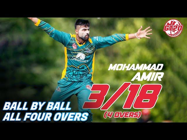 Mohammad Amir Bowling (Ball By Ball) 4-0-18-3 Against Montreal Tigers | Global T20 Canada 2024