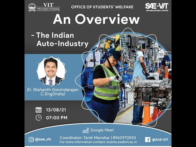 Auto Industry Overview - Guest Lecture @VIT-Vellore 13-08-21 #automotive #lecture #autoindustry