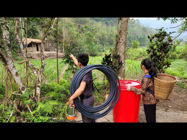 The kind uncle returned to help the poor orphan girl Tieu Bong find a source of water for daily use.