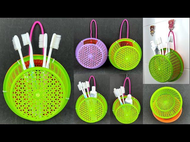 ตะกร้าขนมจีน…ทำที่ใส่แปรงสีฟัน | DIY Used Basket.