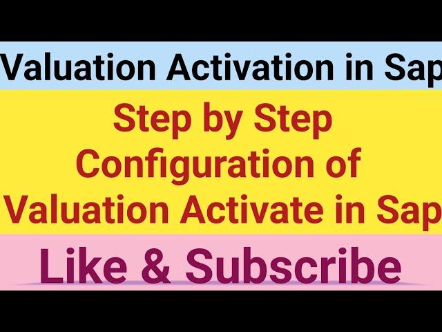How to activate the Valuation in sap. valuation activation configuration in sap.