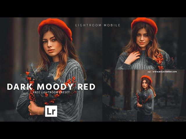 Dark Moody Red - Lightroom Mobile Presets DNG & XMP | Dramatic Lightroom Presets Free Download