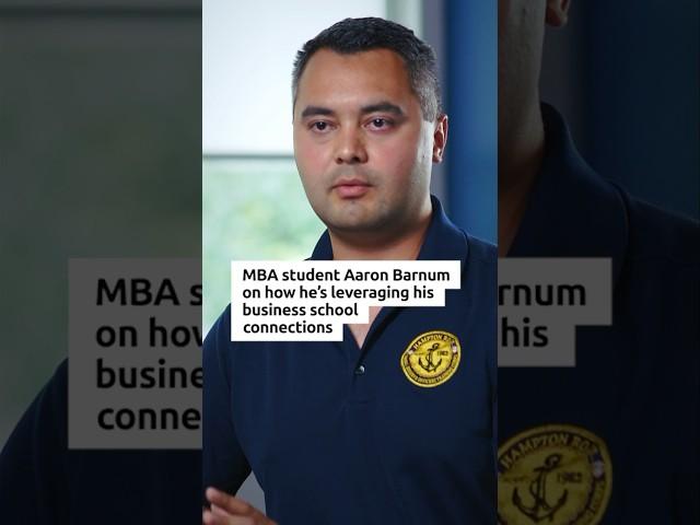 MBA student Aaron on the value of #businessschool connections during an MBA in USA #shorts