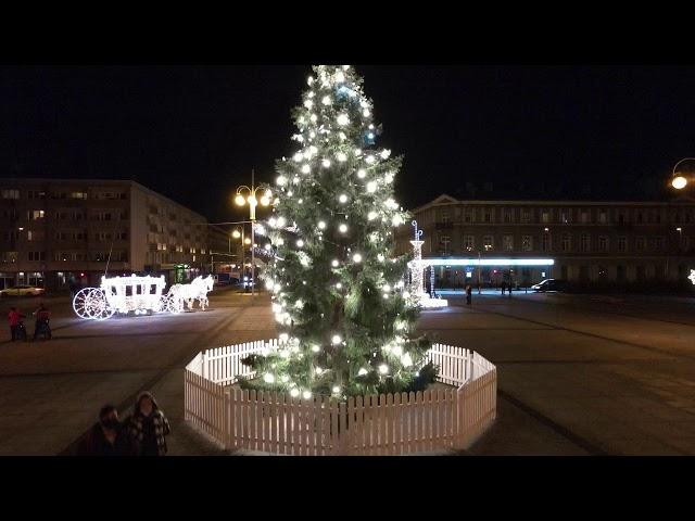 Świąteczna Częstochowa | Christmas in Czestochowa | Plac Biegańskiego z lotu ptaka z drona