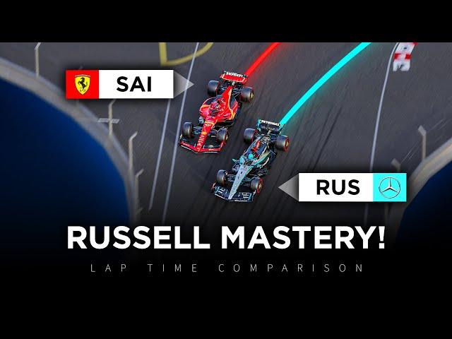 How did Russell get Pole Position at Vegas?