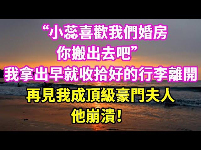 “小蕊喜歡我們婚房，你搬出去吧”，我拿出早就收拾好的行李離開，再見我成頂級豪門夫人，他崩潰！#悠然書影#爽文#大女主#家庭#豪門