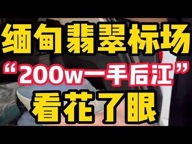 缅甸翡翠标厂竞标成功200万得后江翡翠满满一车