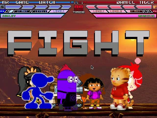 Hugo Trav Mugen Battle #1193: Team Mr Game & Watch VS Team Daniel Tiger