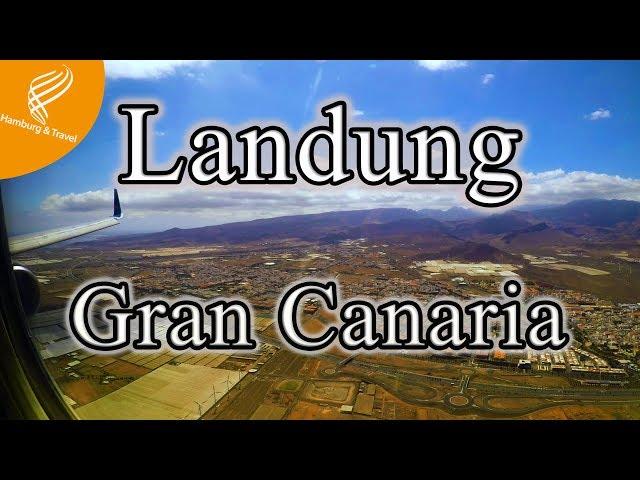 LANDUNG-Landing GRAN CANARIA LPA JULI 2018 Condor B757-300 Window View