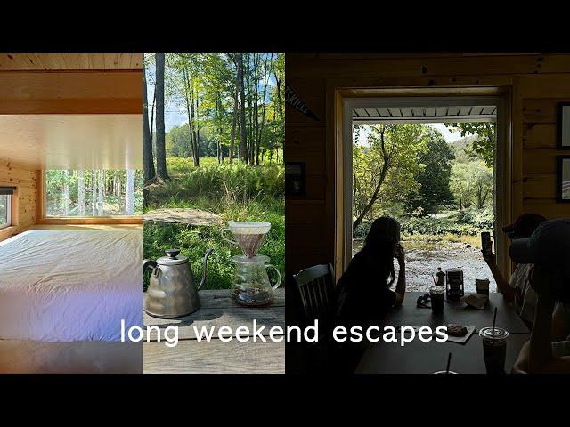 NY Vlog — a long weekend escape to Yale | Healing stay in a tiny cabin in Catskills GETAWAY HOUSE