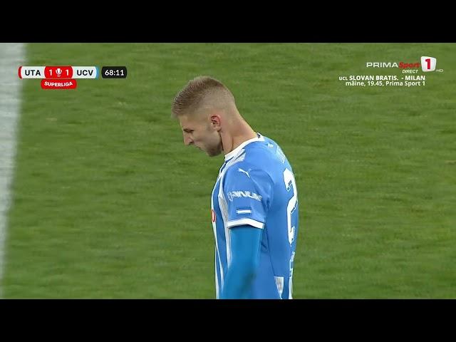 GOOOL! UTA - CS U Craiova 1-1. Lukic restabilește egalitatea la Arad, împotriva cursului jocului