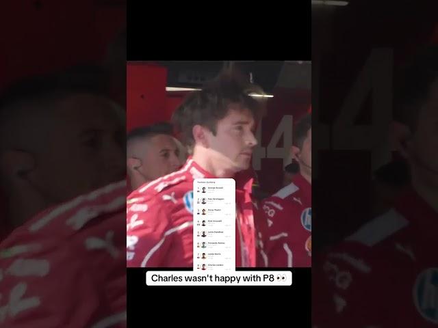Charles Leclerc's reaction to qualifying P8 in Canada 
