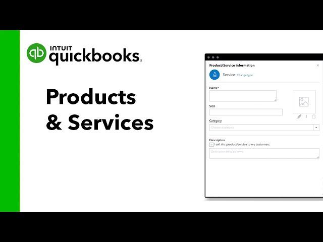 Products and Services in QuickBooks Online