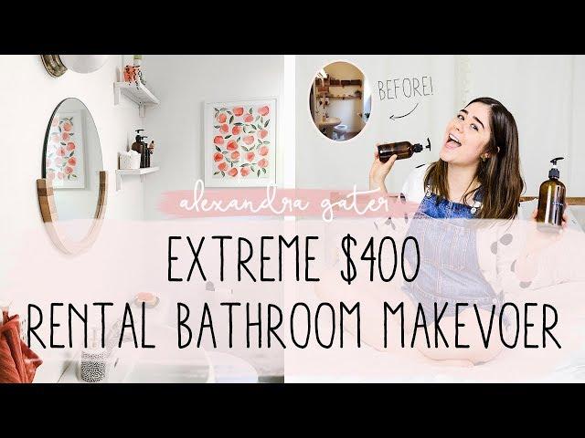 No Storage Rental Bathroom Makeover For $400 | My Rental Reno S1 E5