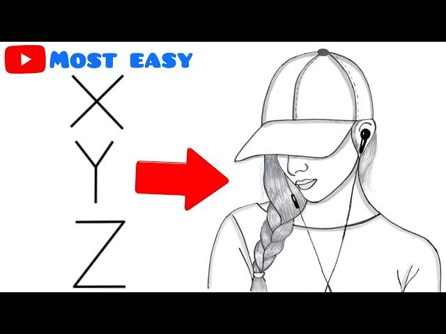 How to draw a girl with cap | Girl drawing easy step by step | Beautiful girl drawing for beginners