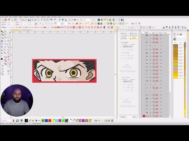 ANIME EMBROIDERY DESIGN | Wilcom Digitizing Tutorial |