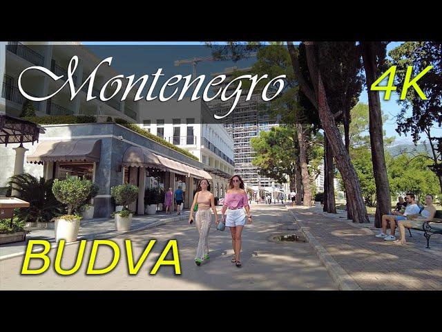 Budva, Montenegro,T+35C°  - 4K, Walking Tour - Travel Guide