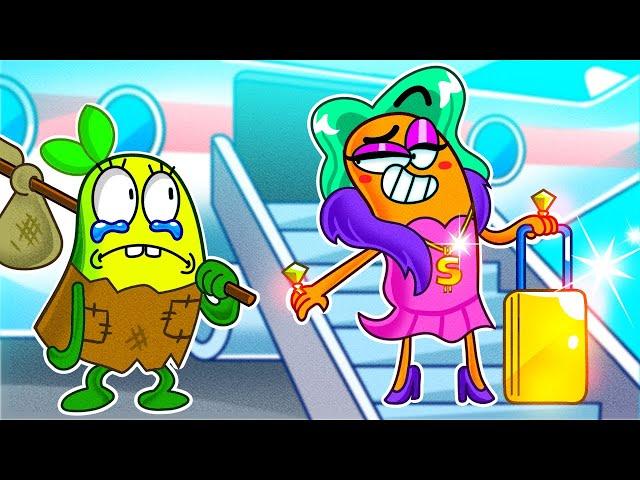 ️ Rich Family Adopted Poor Avocado  | Funny Cartoon By Avocado Family