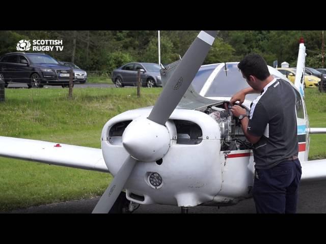 Stuart McInally takes to the skies