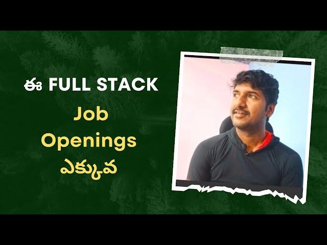 Which Full Stack Course Demand in Telugu | @LuckyTechzone