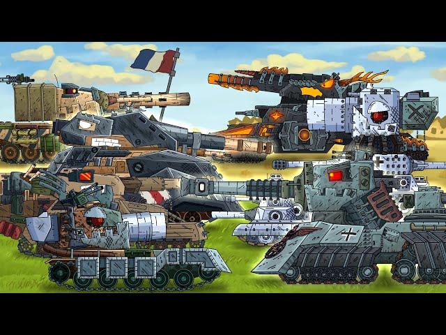 All series Ratte liberates France + bonus ending - Cartoons about tanks