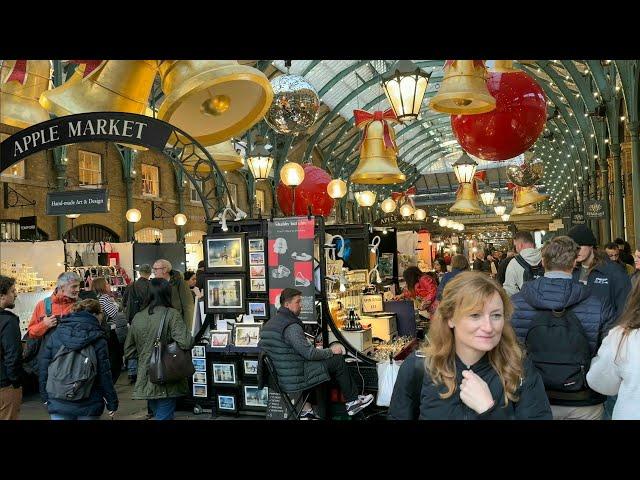  LONDON WALK, CHRISTMAS SHOPPING 2024, EXTREMELY BUSY LONDON ON SATURDAY NIGHT, SOHO, 4K HDR