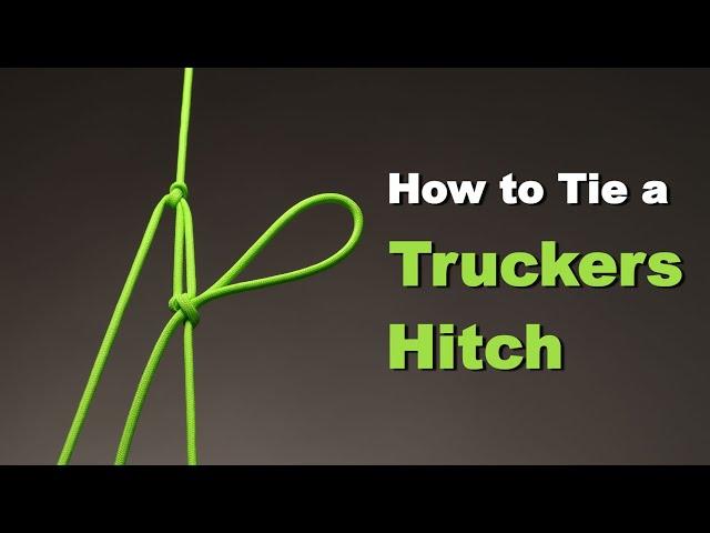 Knots - How to tie a Trucker's Hitch - Auto locking version.