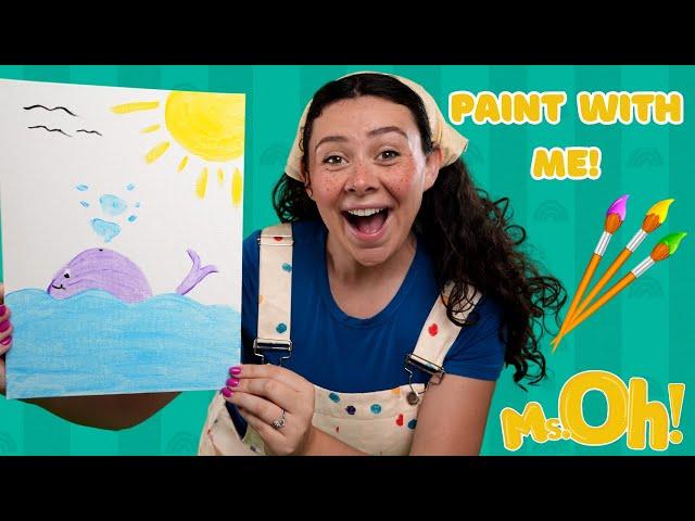 Let's Paint Together! Colors, Shapes & Fun | Toddler Art Time | Paint with Ms OH!
