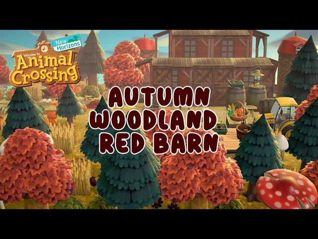 COZY AUTUMNAL WOODLAND BARN | Speed Build | ACNH