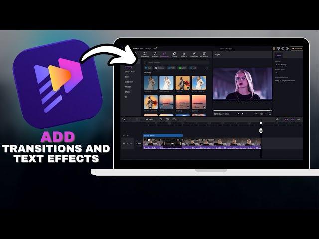 How to ADD Stunning Transitions & Text Effects in HitPaw Edimakor in SECONDS!
