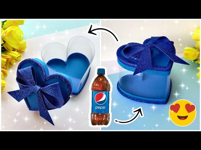 DIY HEART GIFT BOX MADE OUT OF PLASTIC BOTTLE | CHOCOLATE BOX | HANDMADE GIFT BOX IDEAS