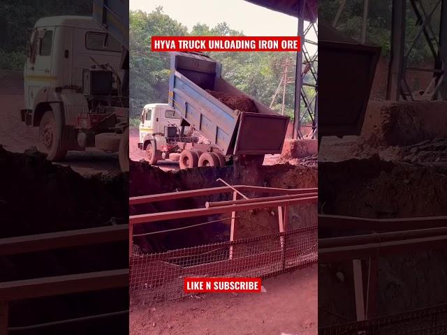 Hyva Truck Dumping Iron Ore 