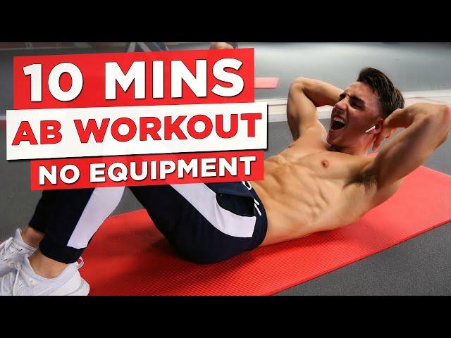 10 MIN AB WORKOUT (NO EQUIPMENT BODYWEIGHT WORKOUT)