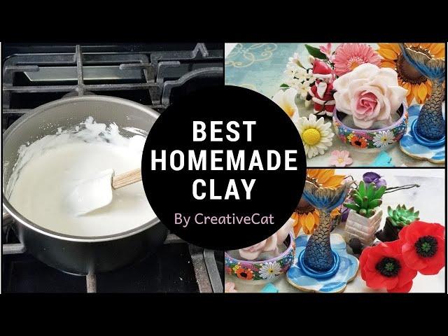 Best Homemade Airdry Clay and Tips to keep in mind / Cold Porcelain Clay On Gas Stove/lamasa clay