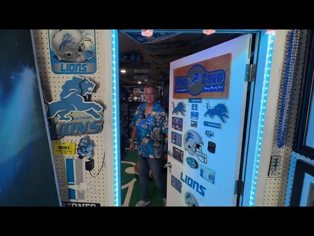 Detroit Lions superfan gives us a tour of his man cave