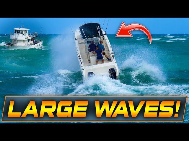 THEY PICKED THE WRONG DAY AT HAULOVER INLET !! | HAULOVER BOATS | WAVY BOATS