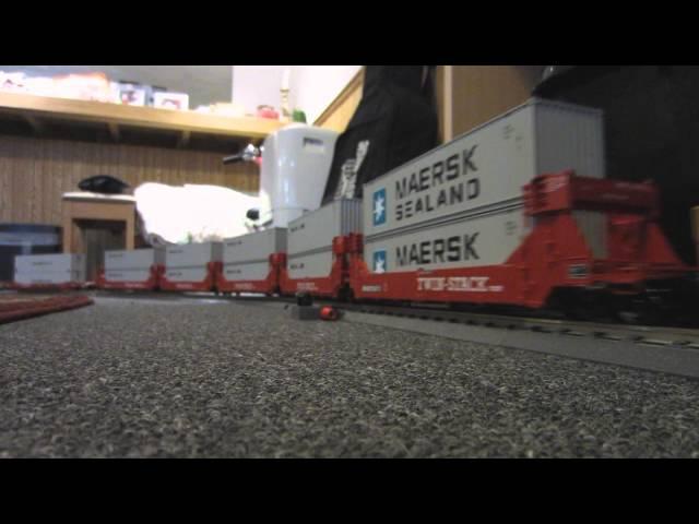 O-Scale Intermodal train on carpet - 2 of 2