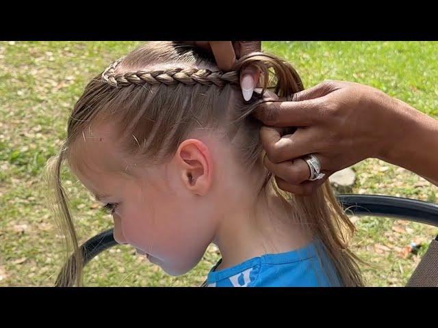 How To Braid Straight Texture Hair | A Different Way to Do 2 Braids