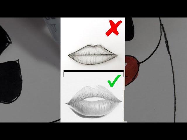 How to draw lips perfectly | Easy!  #shorts #art #drawing