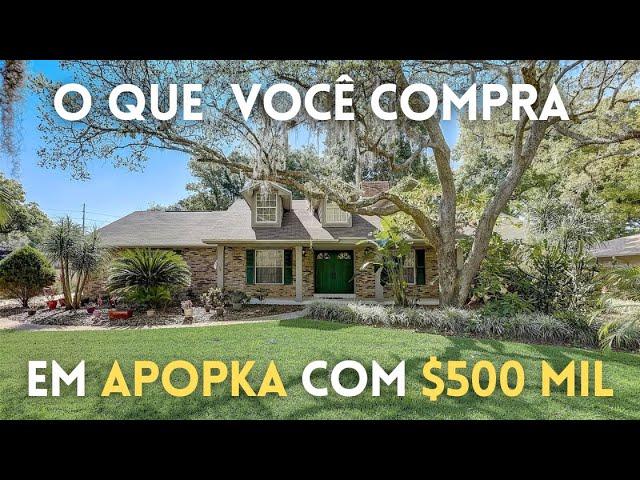 O QUE VOCÊ COMPRA EM APOPKA COM ATÉ $500 MIL | CASA COM PISCINA EM LOTE DE 2 MIL M²