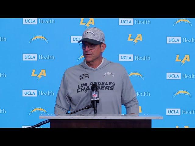 Jim Harbaugh Postgame Press Conference vs Ravens | LA Chargers