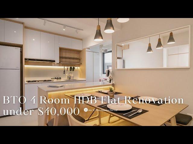 BTO 4 Room HDB Flat Renovation under $40,000