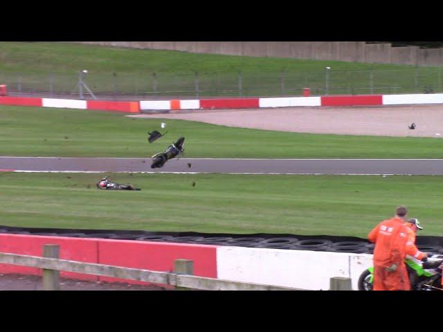 Storm Stacey's Big Free Practice 2 Crash 2024! BSB Weekend At Donington Park 2024! (Friday)