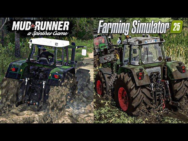 Farming Simulator 25 VS MudRunner | Mud Comparison