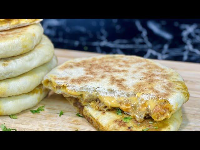 WHAT A DELIGHT THESE SMALL PAN STUFFED BREADS  Yum!